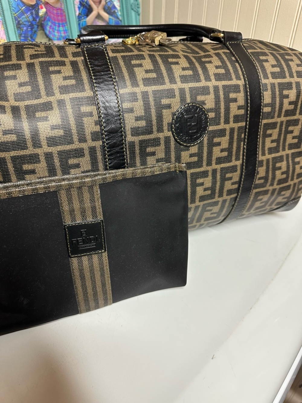 Fendi Zucca 40 Canvas Duffle Bag - Picture 2 of 12